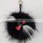 Fashion New Design Genuine Raccoon Fur Bag Accessory Funny Monster Keychain