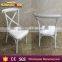 wholesale X back hotel white iron wedding dining chair