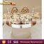 stainless steel frame round glass top wedding crystal cake table