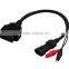 OBD OBD2 FIAT 3PIN to 16PIN Car Diagnostic Tool Cable