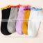 cheap baby yellow orange short toe socks