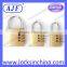 AJF 25MM High Quality Wholesale Resettable brass 3-digit combination lock