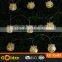 12 Solar Powered Christmas Holiday Led Owl Golden Outdoor String Lighting