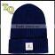 custom simple blue acrylic winter knit hats