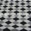 black diamond checks on white polyester milk fiber Spandex print fabric