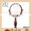 hotel decorative red bronze 3x magnifying round shape compact mirror