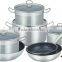 14pcs stainless steel prestige non-stick kitchen queen cookware set/sets