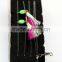 fishing rig flasher sabiki hook lumo wing glow bead 2hooks flasher color is pink and silver