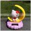 Solar moon animal cartoon figure bobble head toys/solar powered bobble head/cartoon solar toys manufacturer for car decoration