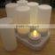 Rechargeable single amber led tea light ,usb wire charger