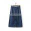 cheap china wholesale clothing button up high waist denim skirt