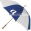 Big logo size wooden shaft walking golf umbrella