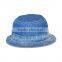 2016 Customized New Fashion Classic Street Wear Plain Blank Distressed Worn Out Denim Fitted Bucket Hat