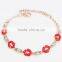 2016 New style beautiful enamel sexy red lips link korean bracelet