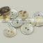 Plating metal logo natural material button for shirt