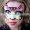 Custom cartoon water transfer full face tattoo halloween makeup face mask stickers makeup face paint factory