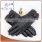 Fashion Women Cheap Grey Leather Gloves for Spring