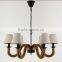 classic design rope hanging pendant light stairs pendant light with fabric lampshade for home decor/Gallary/coffee bar