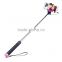 2017 trending products selfie stick cable foldable all-in-one monopod