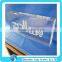 Free Standing Acrylic Signage With Laser Engraving Words, High Ray CNC Engraving Crystal Clear Acrylic Block