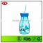 12oz bpa free plastic drinking juice bottle with straw
