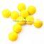 10pcs Yellow Soft Elastic Indoor Practice PU Golf Balls Training Aid