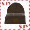 100%arcylic knit custom leather patch beanies