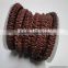 Braided Leather Round Braided Leather Cord 1,5 Cognec