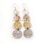 Handmade Two Tone 925 Silver Brass& Copper Earring Without Stone