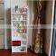 Fashion style plastic decorative corner storage shelf wood shelves