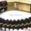 braided bracelet custom braided bracelet braided bracelet leather with gold plating acessory