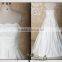 JJ3631 Beaded satin tailored Long removable train wedding dress with removable skirt