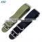 26MM Green Black Outdoor Canvas Watch Band Sport Strap For Garmin Fenix3 Fenix 3 Smart Watch