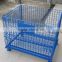 Collapsible wire box/Stackable Warehouse Storage Metal Basket/Wire Mesh Box/Collapsible Warehouse pallet