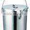 Stainless steel storage buckets