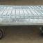 Metal box with wheels, wire mesh cage