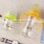 wide mouth transparent baby glass feeding bottle