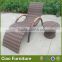 Aluminum beach chairs rattan recliner sun lounger