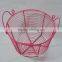 Metal Wire Pet Egg Basket With Handles