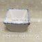 China Manufacturer stocked White Porcelain square ceramic dish