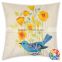 wholesale bulk elegant water lily print throw pillow case
