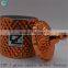 Orange decorative glass jars with lids yufeng