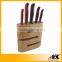 Classic 6pcs Kitchen Chef Knife Pine Wood Block