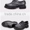 Black genuine cow leather goodyear welted men safety shoes