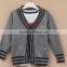 wholesale hand knitted v-neck school uniform cardigan sweaters