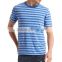 2016 Wholesale dri fit extended knited men's striped tee t shirt