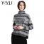 winter fall cashmere pullover women long sleeve geometric knit sweater