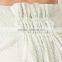Soft allover puckered weave mint linen stripe blouse