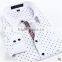  long sleeve man's dress fashionable Printed work cotton uniform elongated t shirt