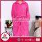 Cheap 100% polyester women's flannel fleece bathrobe
